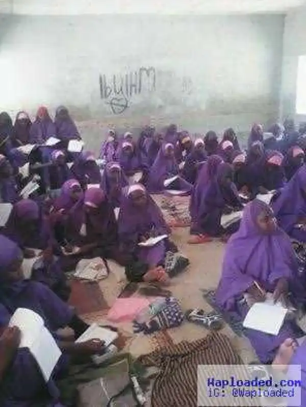Photo: See how some students take lessons in a school in Jigawa state